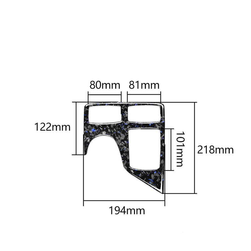 WXZOS Genuine Carbon Fiber Center Console Panel Trim for Benz W166 GLS-Class 2016-2019