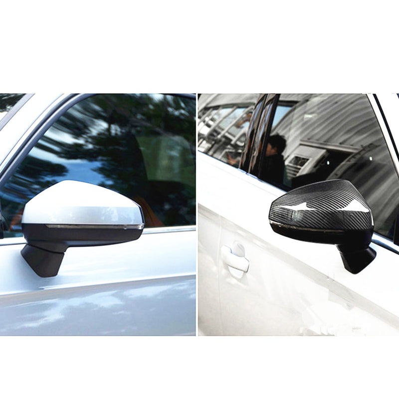 WXZOS Genuine Carbon Fiber Wing Mirror Trim for Audi A3 8V S3 RS3 2014-2019
