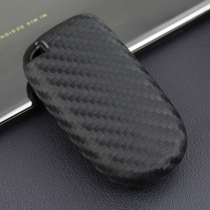 Carbon Fiber Key Fob Cover For Jeep Grand Cherokee Compass Renegade Dodge Durang