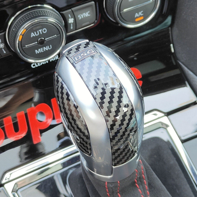 Carbon Fiber Gear Shift Knob w/DSG Trim for VW CC 2011-2021 Jetta 2013-2021