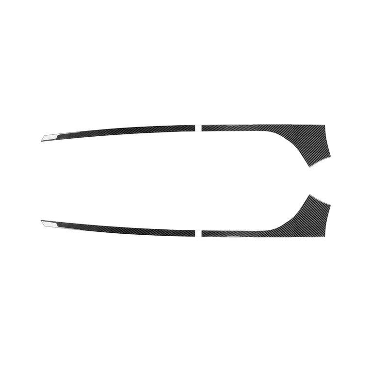 WXZOS Genuine Carbon Fiber Door Body Side Trim for Chevrolet Corvette C8 2020-2024