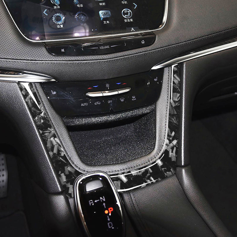 WXZOS Genuine Carbon Fiber Dashboard Center Console Trim for Cadillac XT5 2016-2017