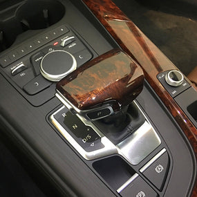 Peach Wood Grain Gear Shift Knob Cover for Audi 2017-2022 A4 Allroad Q5 LHD