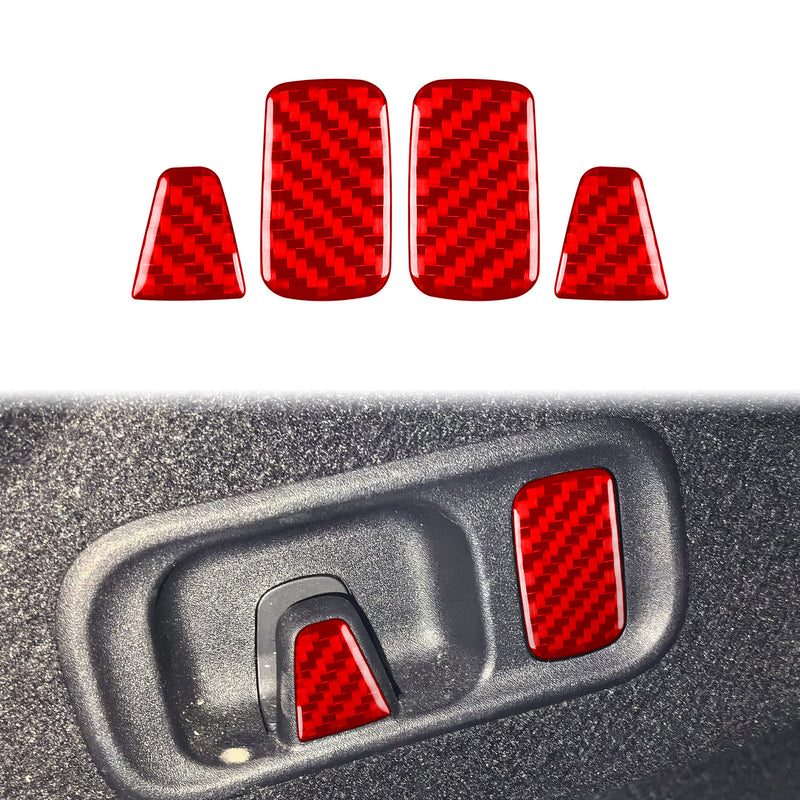 WXZOS Genuine Carbon Fiber Rear Trunk Hooks Trim for Mercedes W206 C-class 2022-2024