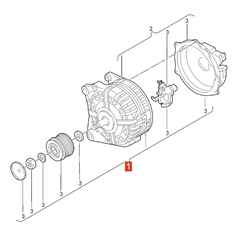 110-180A AC Generator Alternator Assembly for Audi A6 C8 2.0T Engine 2019-2025