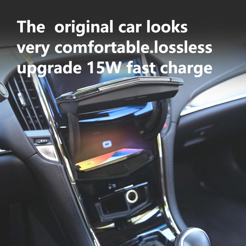 WXZOS Center Console Phone Wireless Fast Charging Pad for Cadillac ATS-L 2014-2017