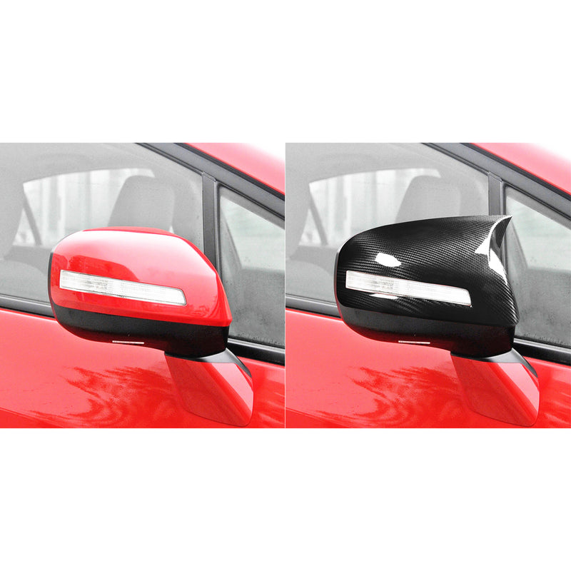 WXZOS Genuine Carbon Fiber Wing Mirror Trim for Honda Civic 2012-2015