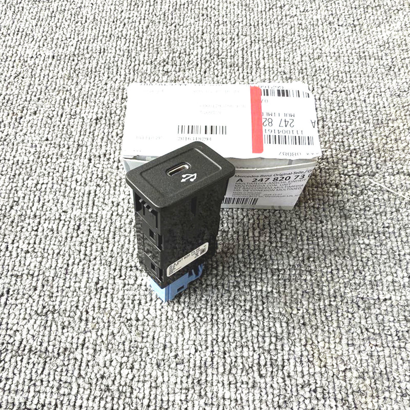 WXZOS USB Type-C Charging Power Port Socket for Mercedes-Benz W247 GLA-Class 2020-2024