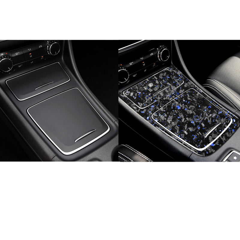 WXZOS Genuine Carbon Fiber Center Console Panel Trim for Mercedes W117 CLA 2013-2017