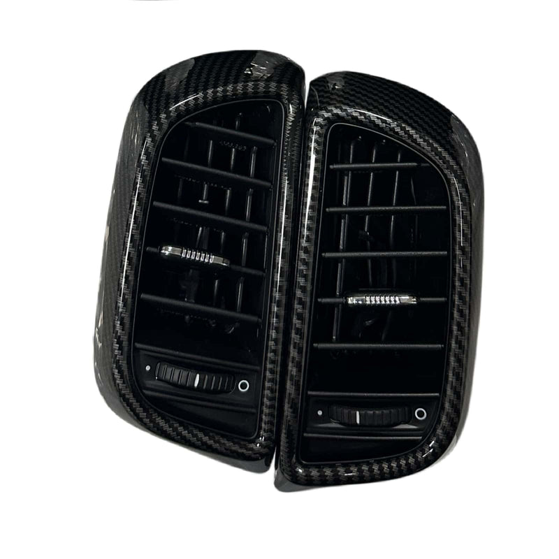 WXZOS Carbon Fiber Pattern Center Console Rear Air Vent for Porsche Cayenne 2011-2016