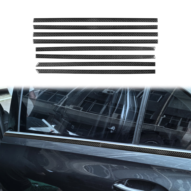WXZOS Genuine Carbon Fiber Exterior Door Window Trim for Benz W206 C-class 2022-2024