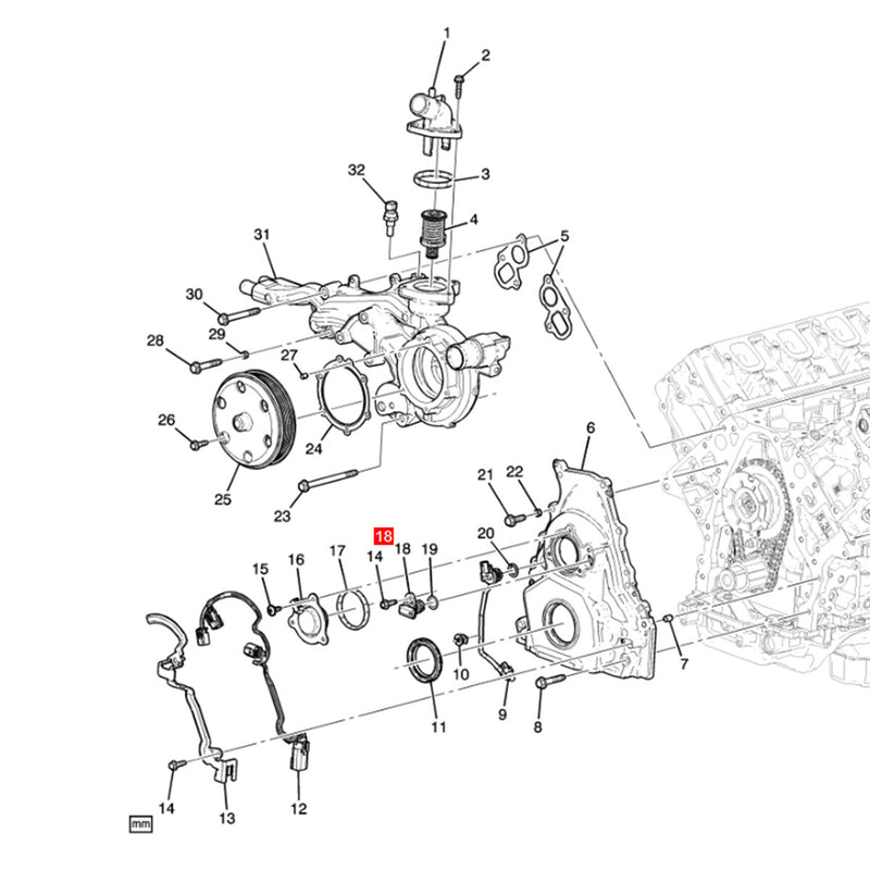 WXZOS Engine Camshaft Position Sensor for Cadillac Escalade ESV V8 6.2L 2015-2022
