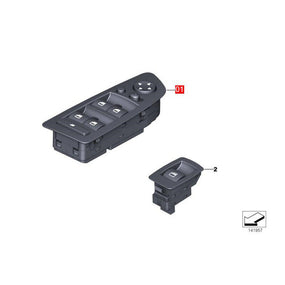 Black Left Driver side Master Power Window Switch for BMW E90 E91 4Door Sedan