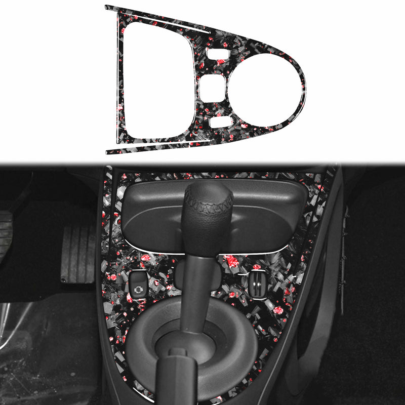 WXZOS Genuine Carbon Fiber Gear Shift Lever Trim for Smart Fortwo Forfour 2016-2021