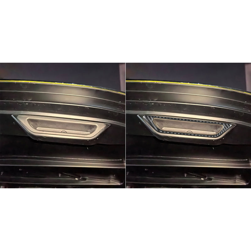 WXZOS Genuine Carbon Fiber Rear Trunk Lid Handle Trim for Chevrolet Corvette C8 2020+