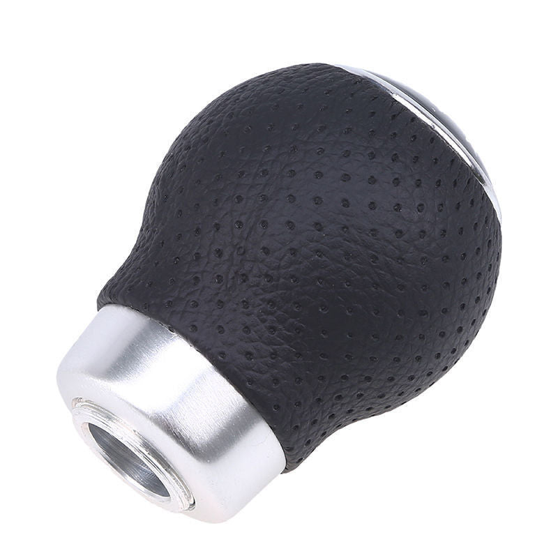 Universal 5-Speed Black Leather Car Manual Gear Stick Shifter Shift Knob Lever