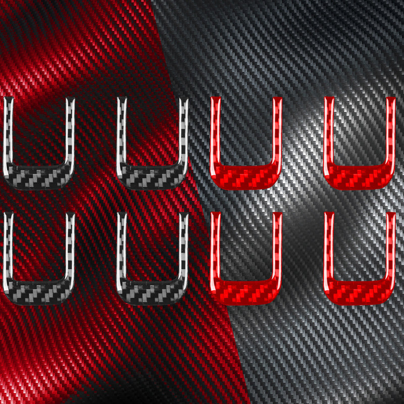 WXZOS Genuine Carbon Fiber Sunvisor Clip Panel Trim for Chevrolet Corvette C8 2020-24