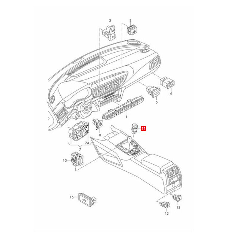 Silver 4G1905217A Start Stop Engine Switch Button for Audi 2012-2018 A6 C7 S6 A7