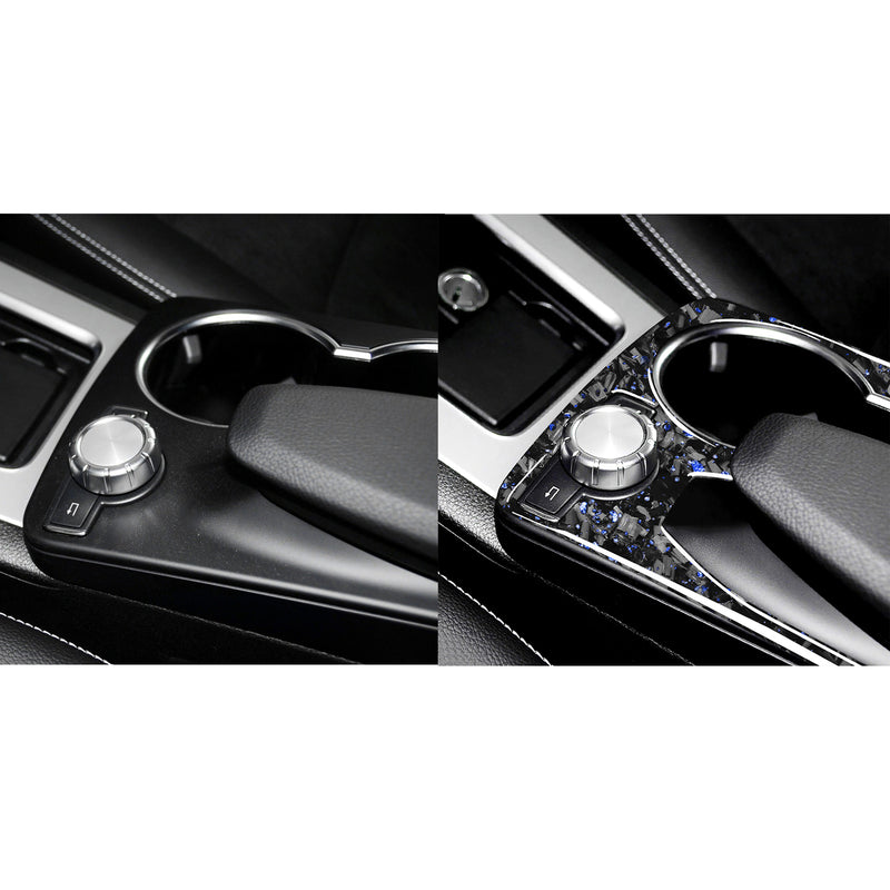 WXZOS Genuine Carbon Fiber Gear Shift Lever Trim for Benz X204 GLK-Class 2008-2015