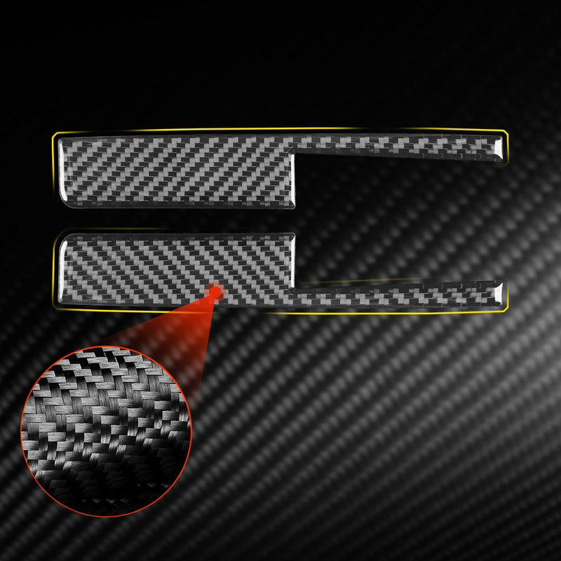 WXZOS Genuine Carbon Fiber Door Lock Switch Trim for Chevrolet Corvette C8 2020-2024