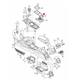 8V0864260A Central Console Chrome Gear Selector Trim for Audi A3 S3 2014-2020