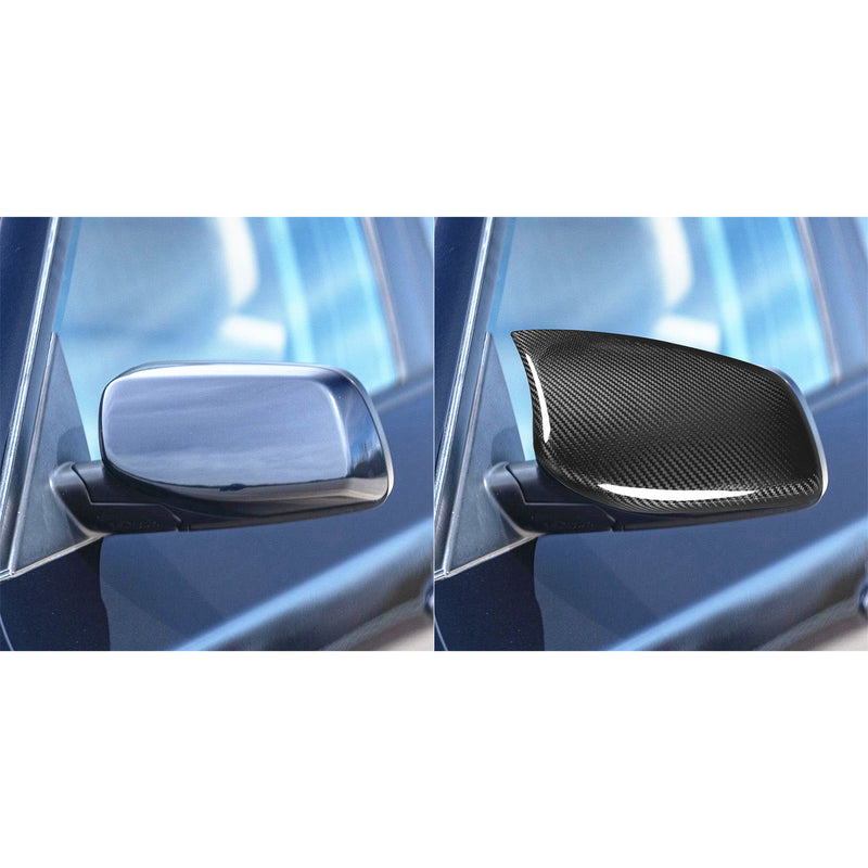 WXZOS Genuine Carbon Fiber Wing Mirror Trim for BMW 5series E60 4Door Sedan 2003-2007