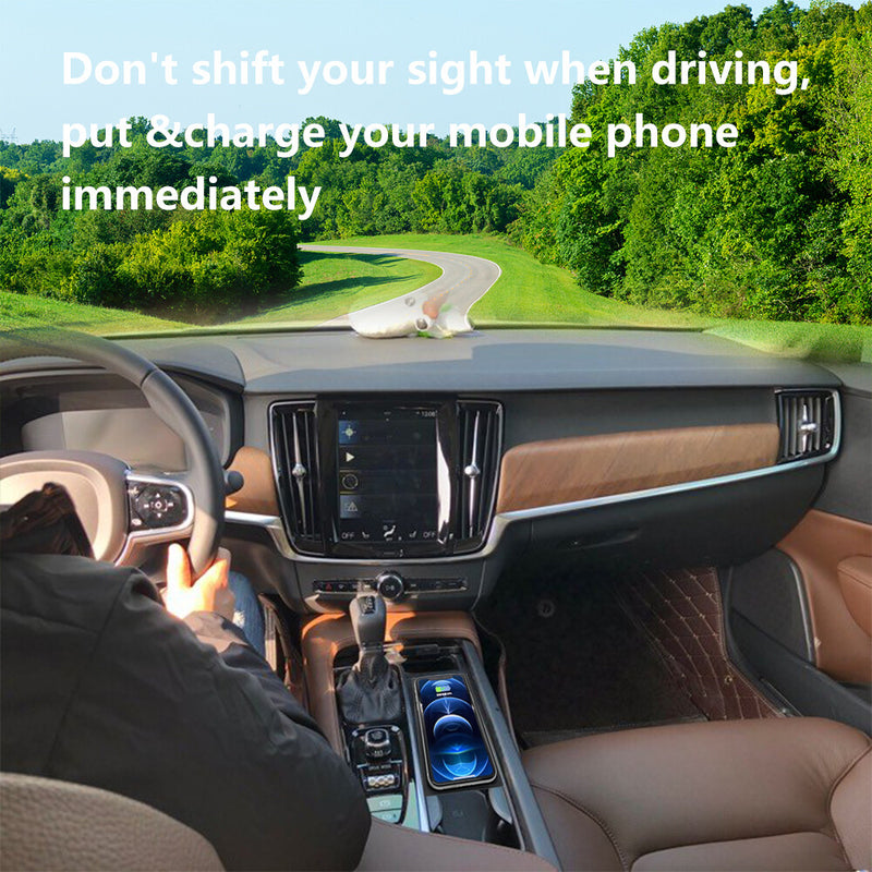 WXZOS Center Console Phone Wireless Fast Charging Pad for Volvo V90 2017-2020