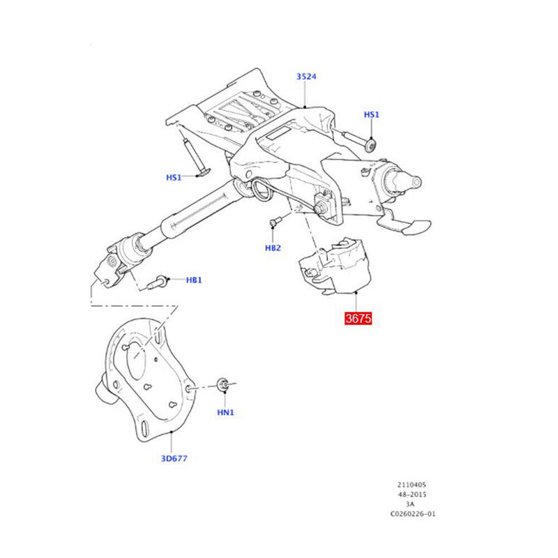 Steering Column Lock LR056312 for Land Rover LR2 (L359) 2013-2015