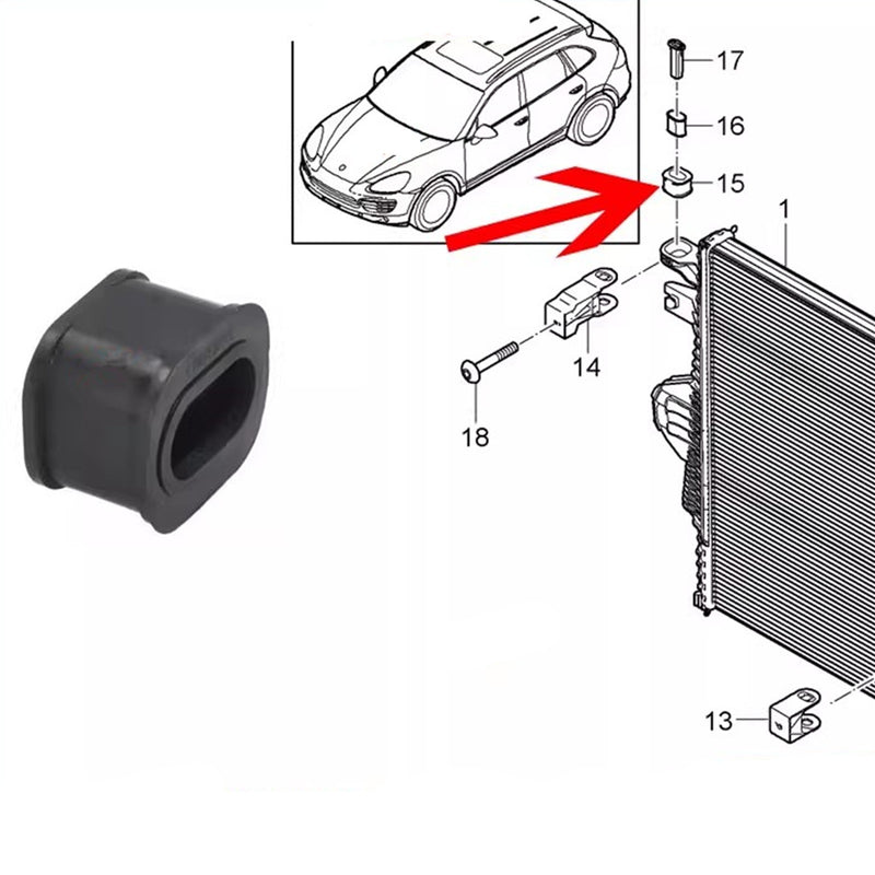 WXZOS Engine Water Cooling Radiator Support Repair for Porsche Cayenne (958) 2011-2017