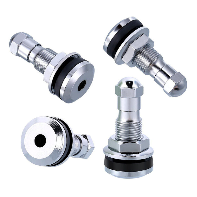 4Pcs Tire and Rubber TR-416-S 1" Outer Mount Metal Valve Stem