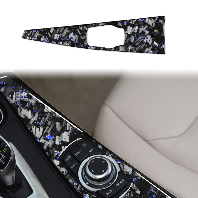 WXZOS Carbon Fiber IDrive MultiMedia Switch Panel Trim for BMW F30 F34 3series 2013-17