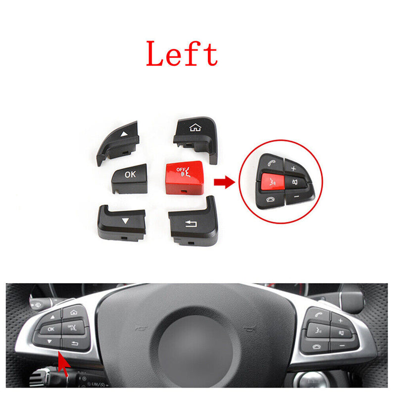 Steering Wheel Switch Button Cover Repair Kit for Benz 2014-18 W205 2015-19 GLC