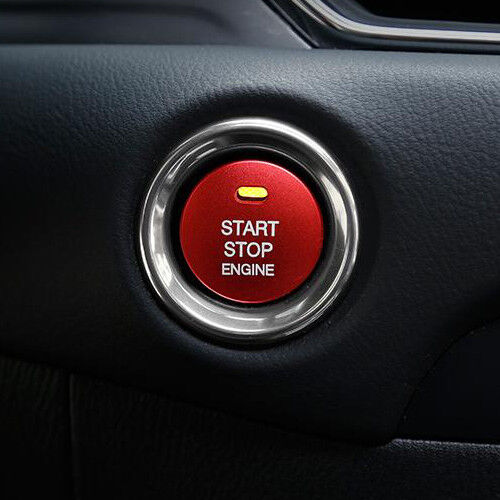 Red Engine Start / Stop Push Button Cover Trim For Mazda CX-5 MX5 2012-2018