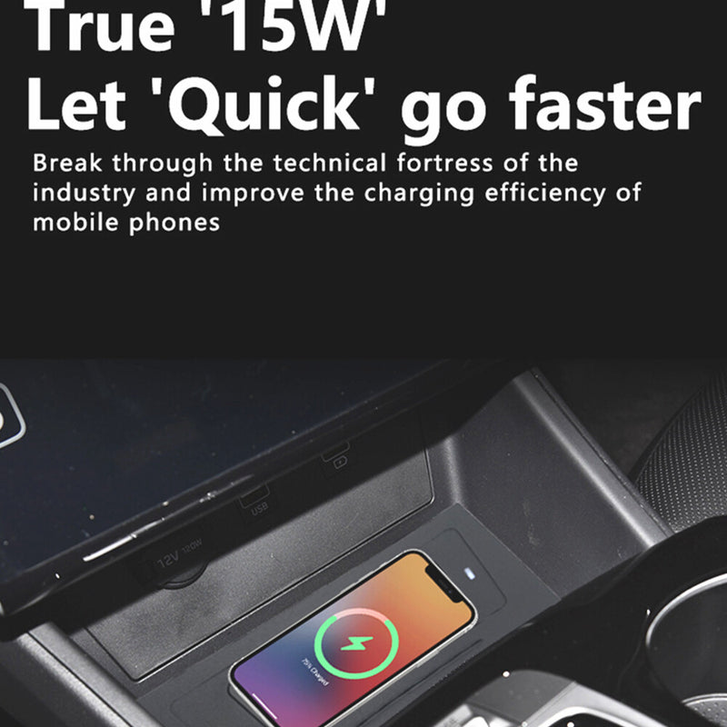 WXZOS Center Console Phone Wireless Fast Charging Pad for Hyundai Tucson 2021-2023