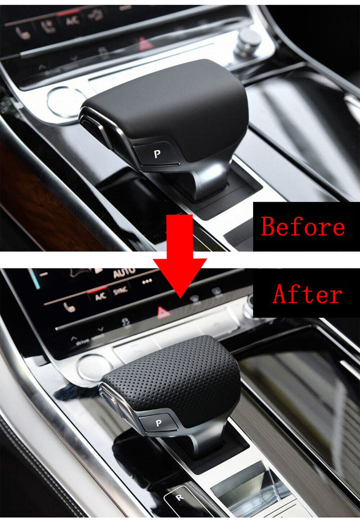 Perforated Leather Gear Shift Knob Cover 4N1713139E for Audi A8 D5 Q8 2018-2019