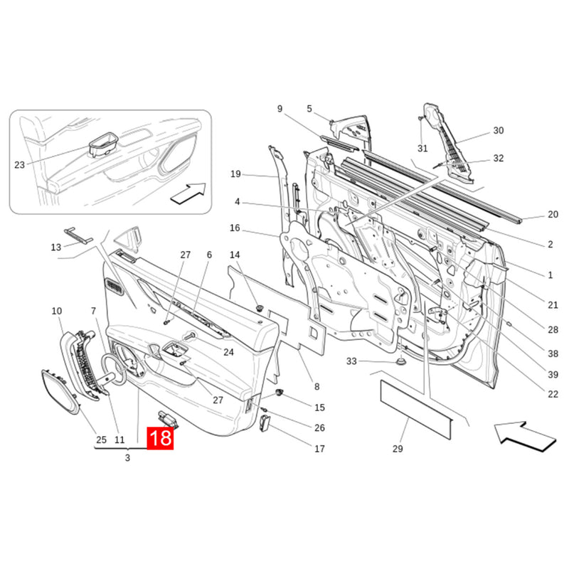 WXZOS Front/Rear Lower Door Puddle Lamp Light for Maserati Quattroporte M156 2013-2020