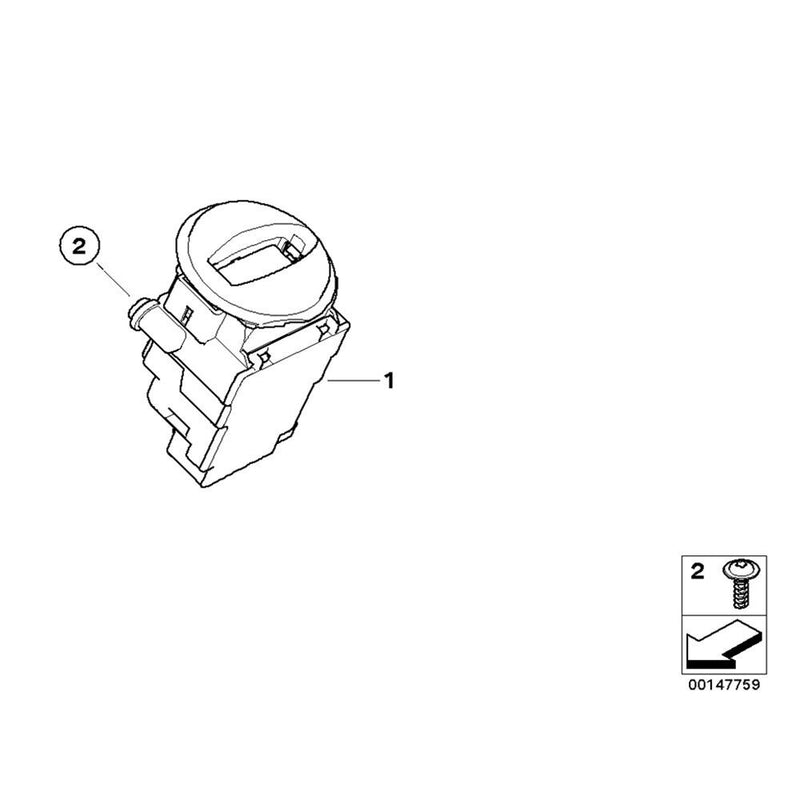 9172159 Interrupteur Allumage Moteur Télécommande Serrure Clé Insert pour BMW...