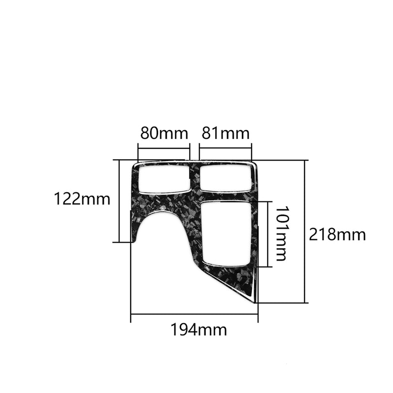 WXZOS Genuine Carbon Fiber Center Console Panel Trim for Benz W166 M-Class 2012-2015