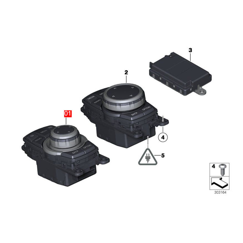 WXZOS 4PIN Multimedia CIC iDrive Controller Circuit Board for BMW X3 F25 2012-2014
