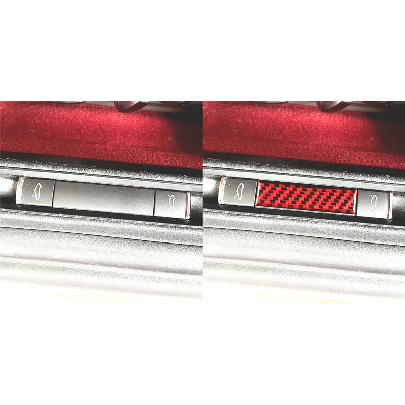 WXZOS Genuine Carbon Fiber Front Trunk Switch Trim for Porsche 718 Cayman 2017-2025