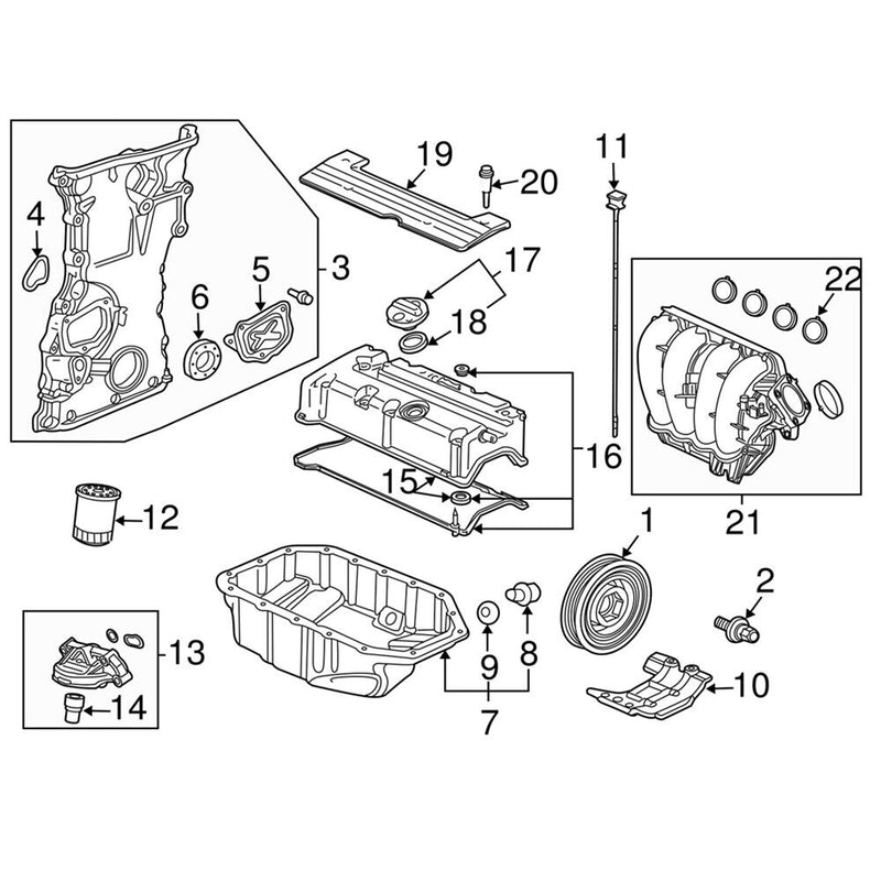 12030-R44-A00 Valve Cover Gasket Set Kit for Honda CR-V 2.4L 2012-2014