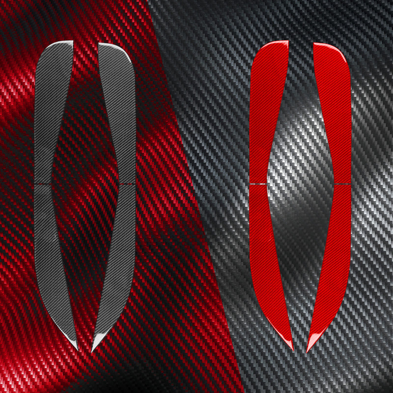 WXZOS Genuine Carbon Fiber Door Sill Protector Trim for Chevrolet Corvette C8 2020-24