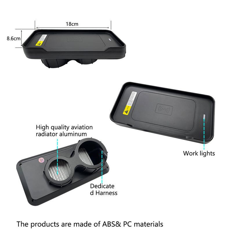 WXZOS Center Console Wireless Fast Charging Pad for Renault Clio 2013-2018
