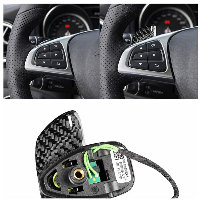 Carbon Fiber Steering Wheel Shift Paddle Shifter for Benz A-Class W177 2018-2021