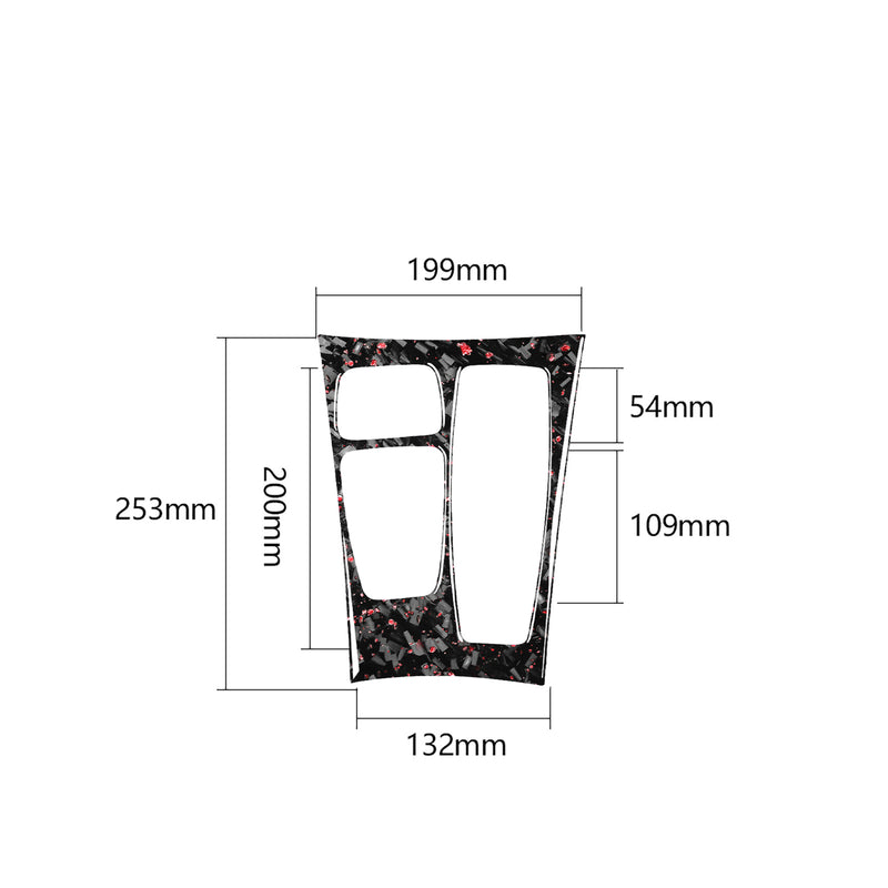 WXZOS Genuine Carbon Fiber Gear Shift Lever Panel Trim for BMW X5 E70 X6 E71 2008-2009