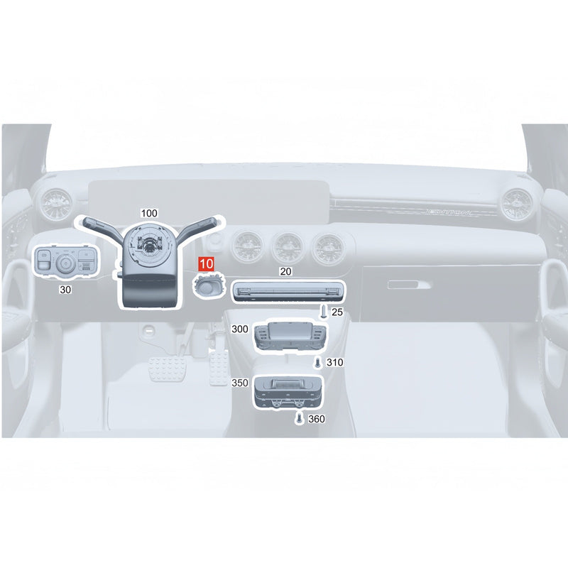 Engine Start/Stop Switch Button Cover for Mercedes-Benz W167 GLS-Class 2020-2026