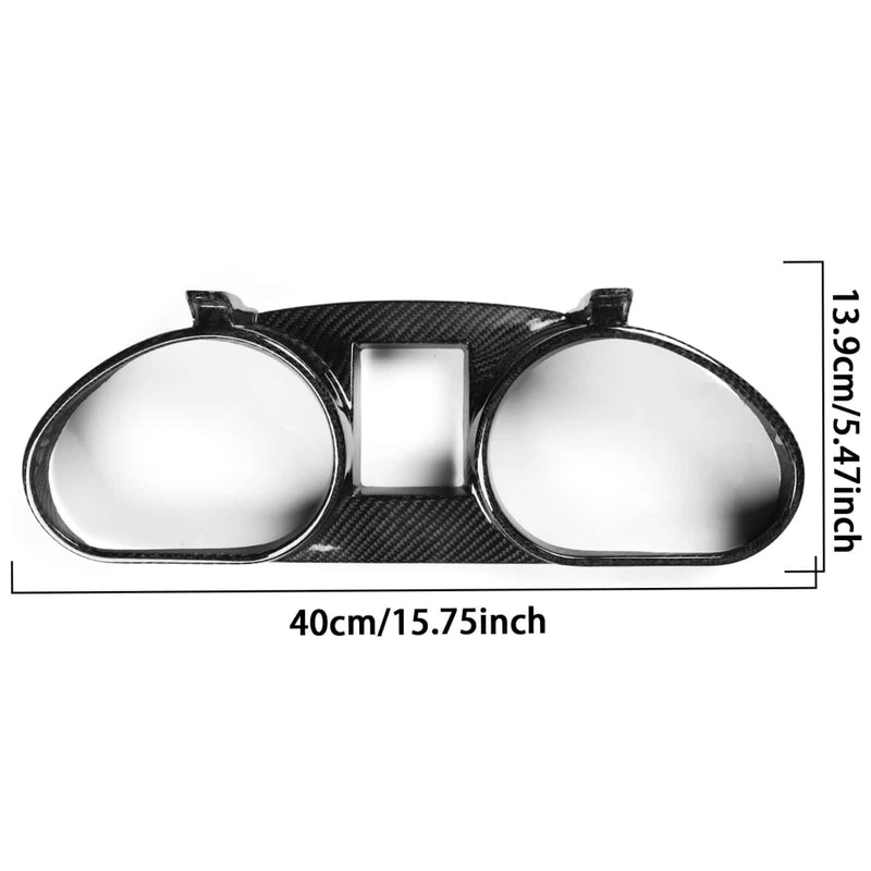 WXZOS Car Carbon Fiber Instrument Cluster Bezel for Maserati GranTurismo(M145) 2009-20