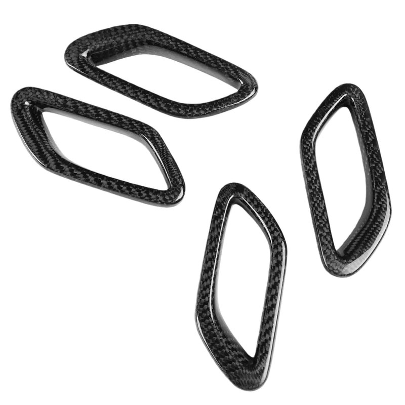 WXZOS Car  Carbon Fiber Side Fender Vent Trim for Maserati GranTurismo (M145) 2009-19