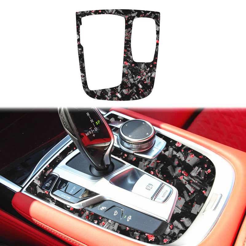 WXZOS Genuine Carbon Fiber Gear Shift Lever Panel Trim for BMW G11 G12 7er 2016-2022