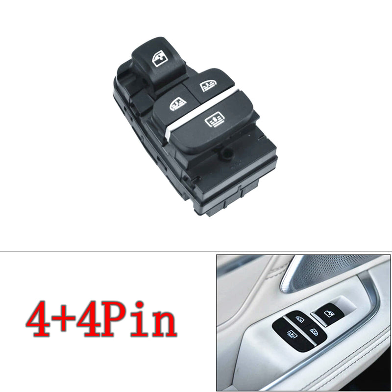 WXZOS 4+4Pin Rear Power Window&Sunshade Switch for BMW 6series G32 GT 2018-2022